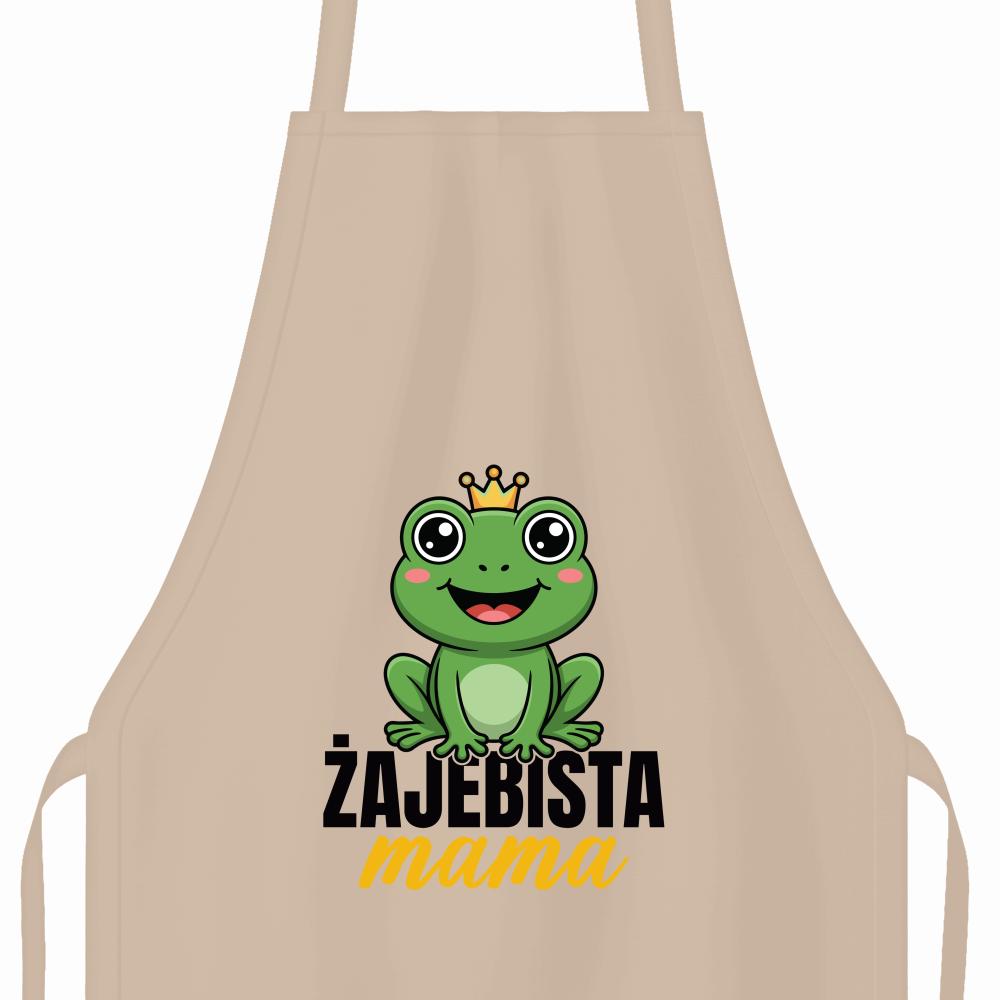 Żajebista mama 5 fartuch kolor beżowy