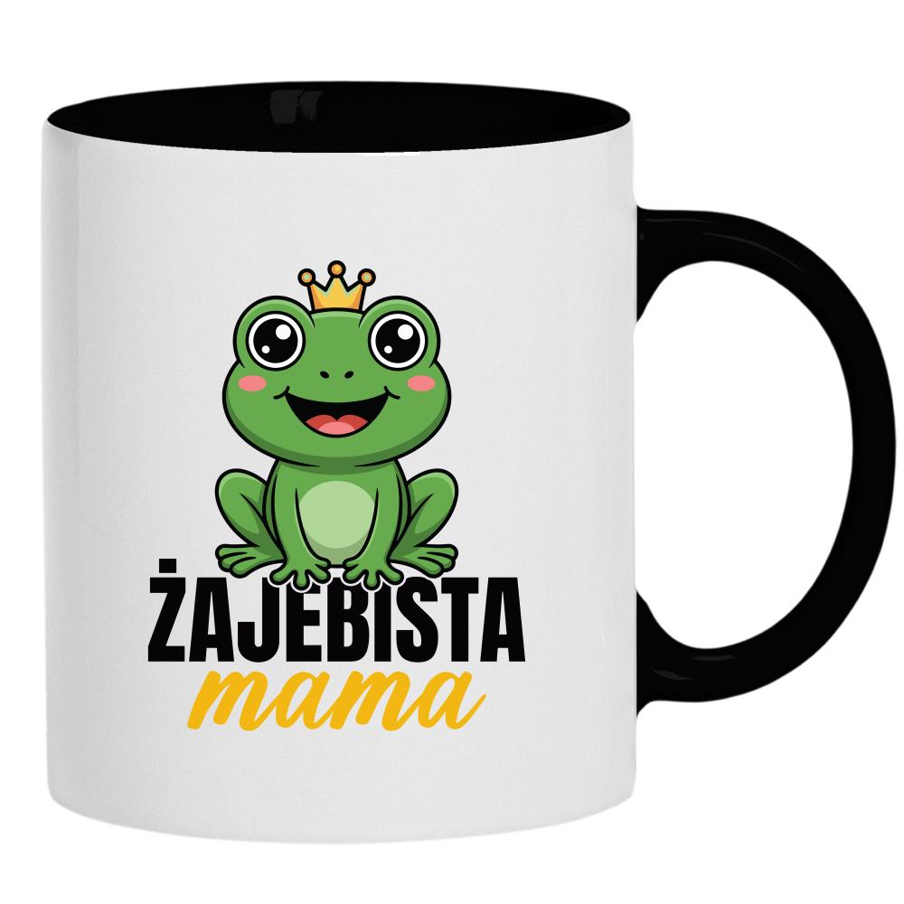 Żajebista mama 5 kubek ucho kolor kolor czarnyy