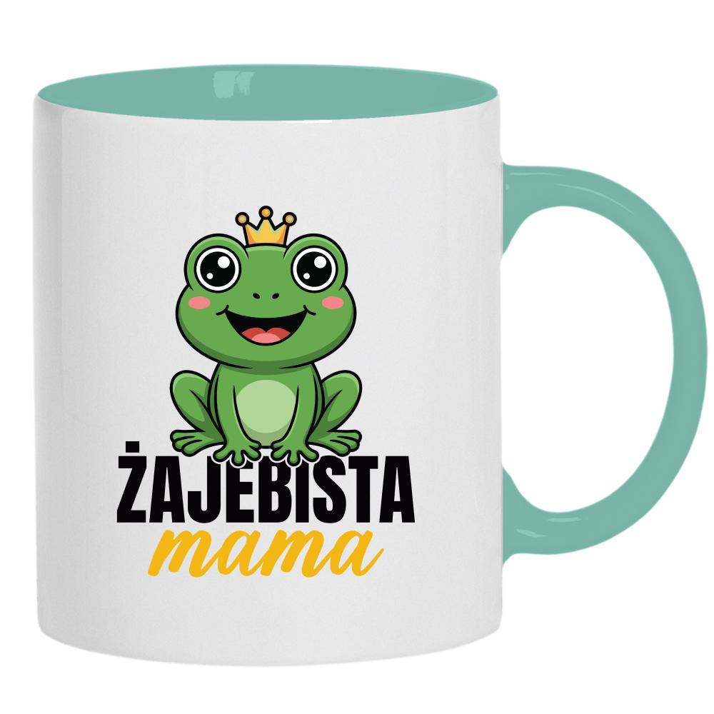 Żajebista mama 5 kubek ucho kolor kolor miętowo zielony