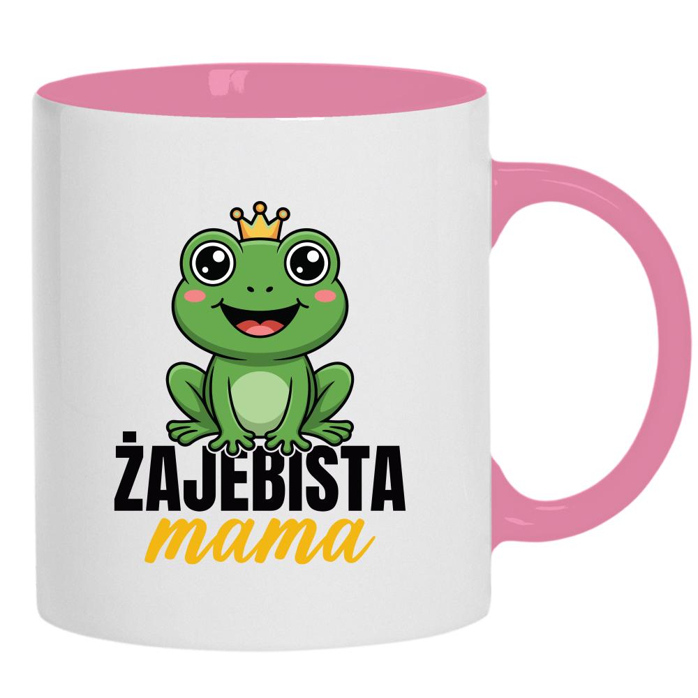 Żajebista mama 5 kubek ucho kolor kolor różowy