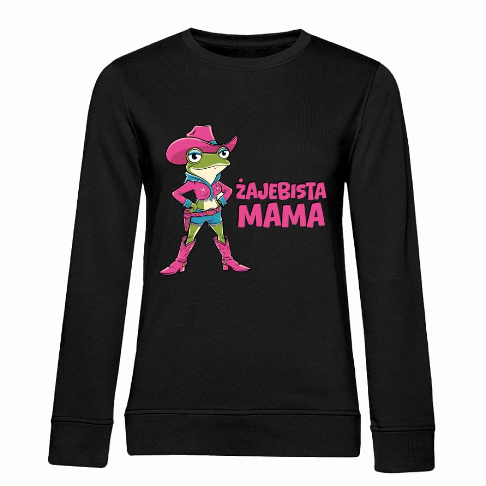 Żajebista mama bluza damska bez kaptura kolor biały