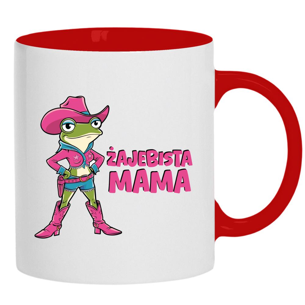 Żajebista mama kubek ucho kolor kolor beżowy