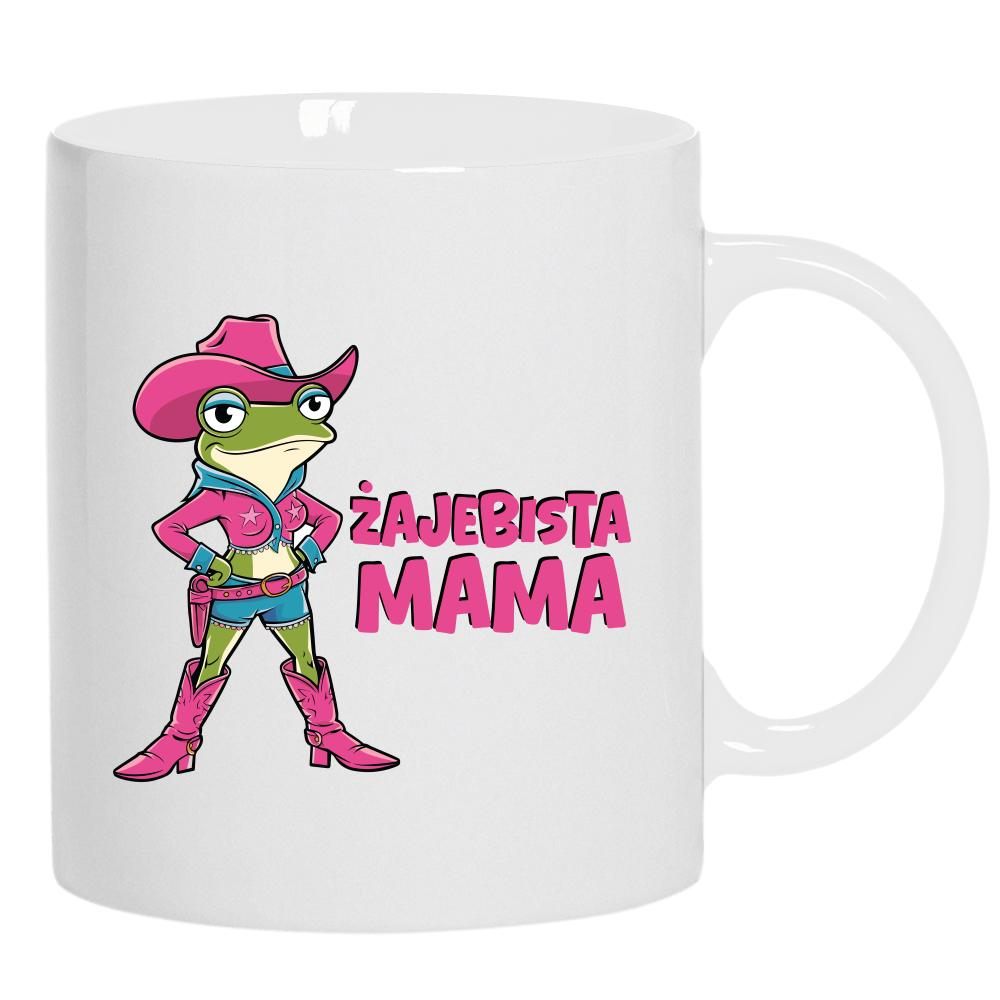 Żajebista mama kubek ucho kolor kolor biały