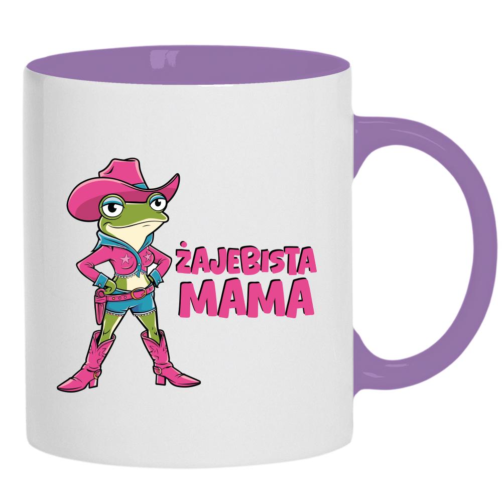 Żajebista mama kubek ucho kolor kolor jasnofioletowy