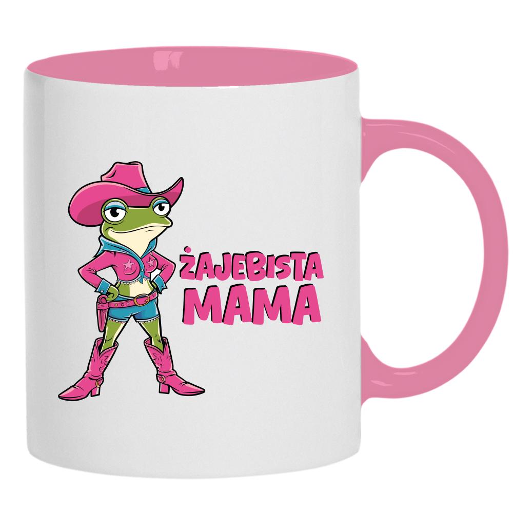Żajebista mama kubek ucho kolor kolor różowy