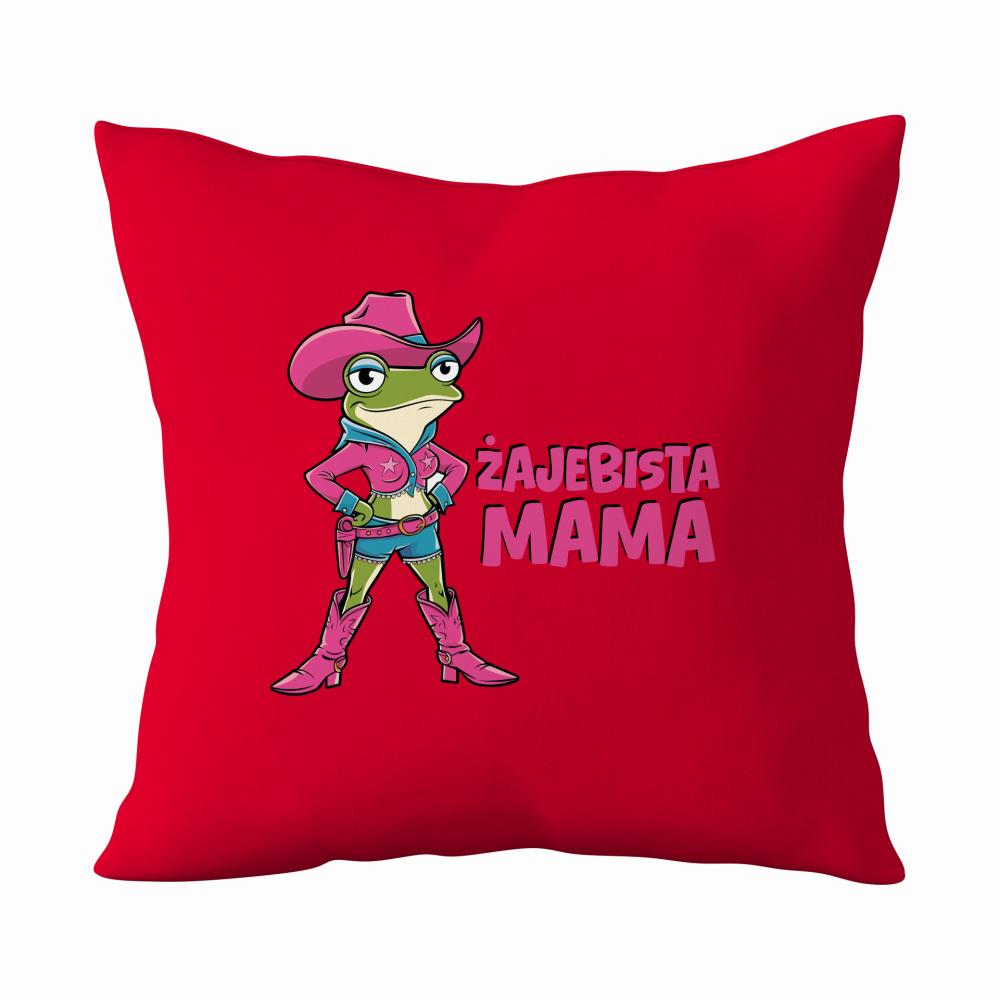 Żajebista mama poduszka kolor czerwony