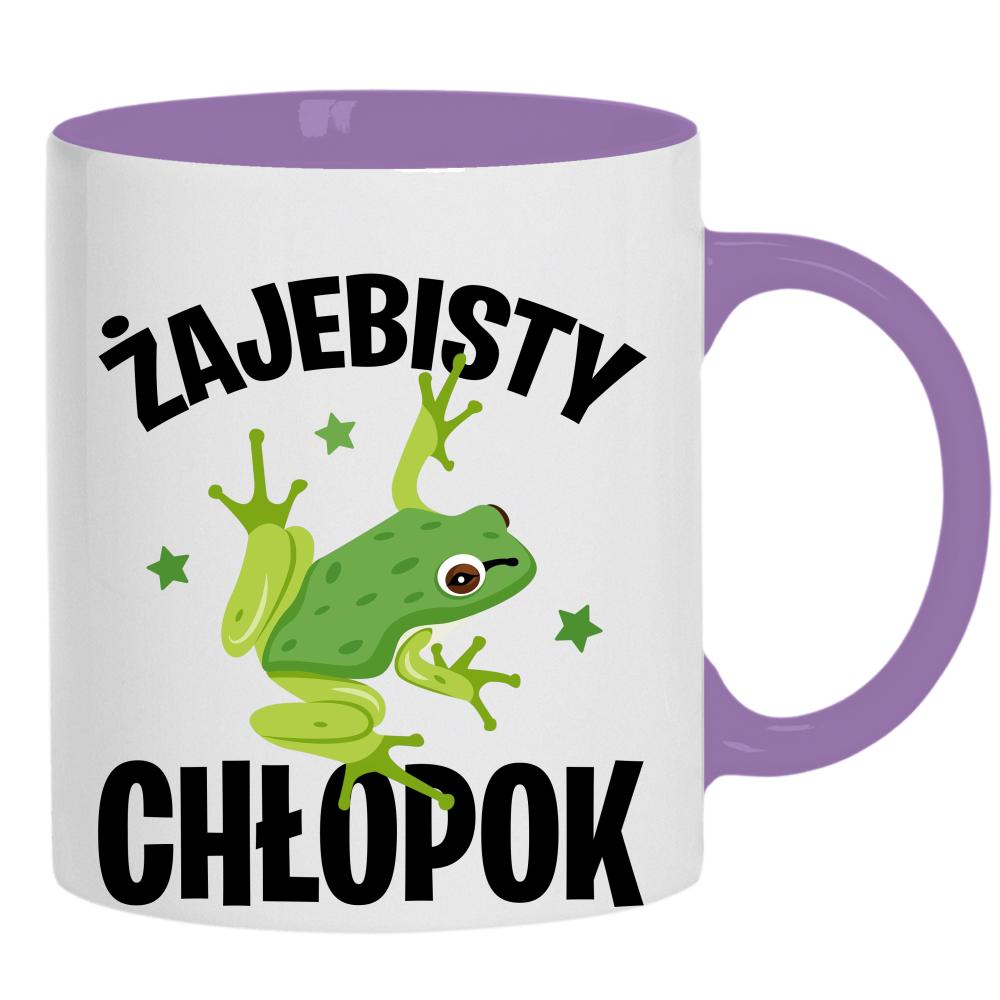 ŻAJEBISTY CHŁOPOK kubek ucho kolor kolor jasnofioletowy