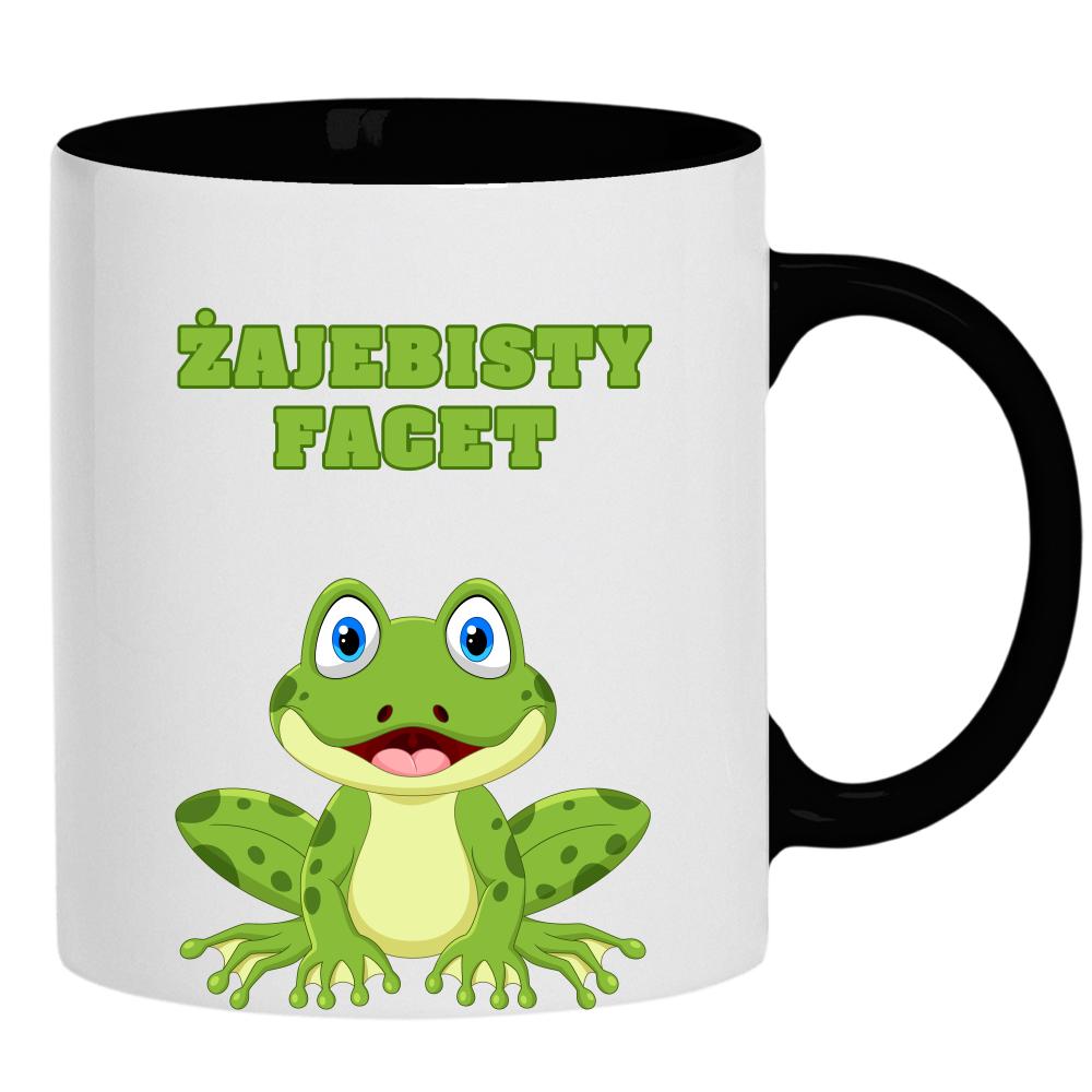 Żajebisty Facet kubek ucho kolor kolor czarnyy