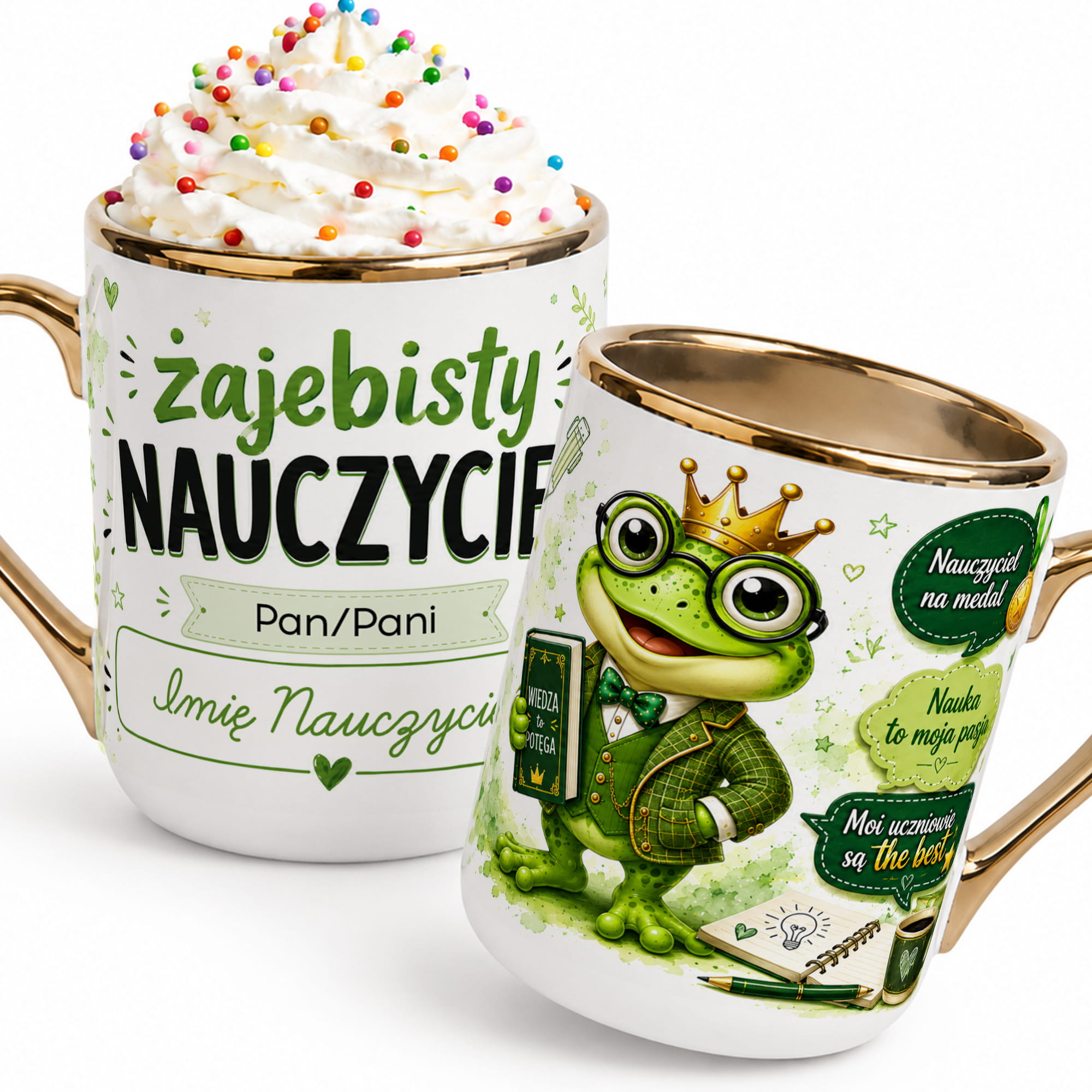 Żajebisty nauczyciel kubek elegant biały