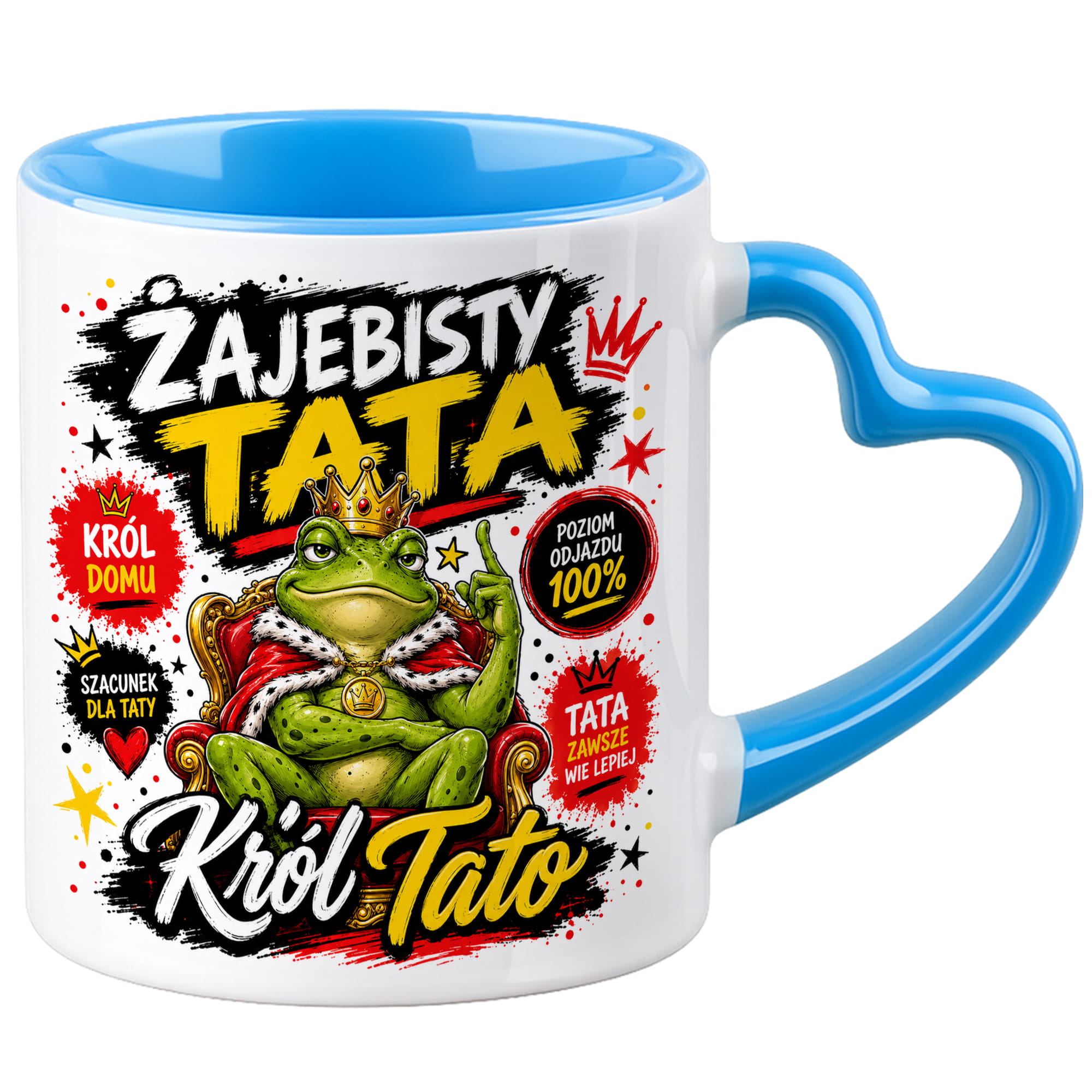 Żajebisty tata 2 kubek uchwyt serce
