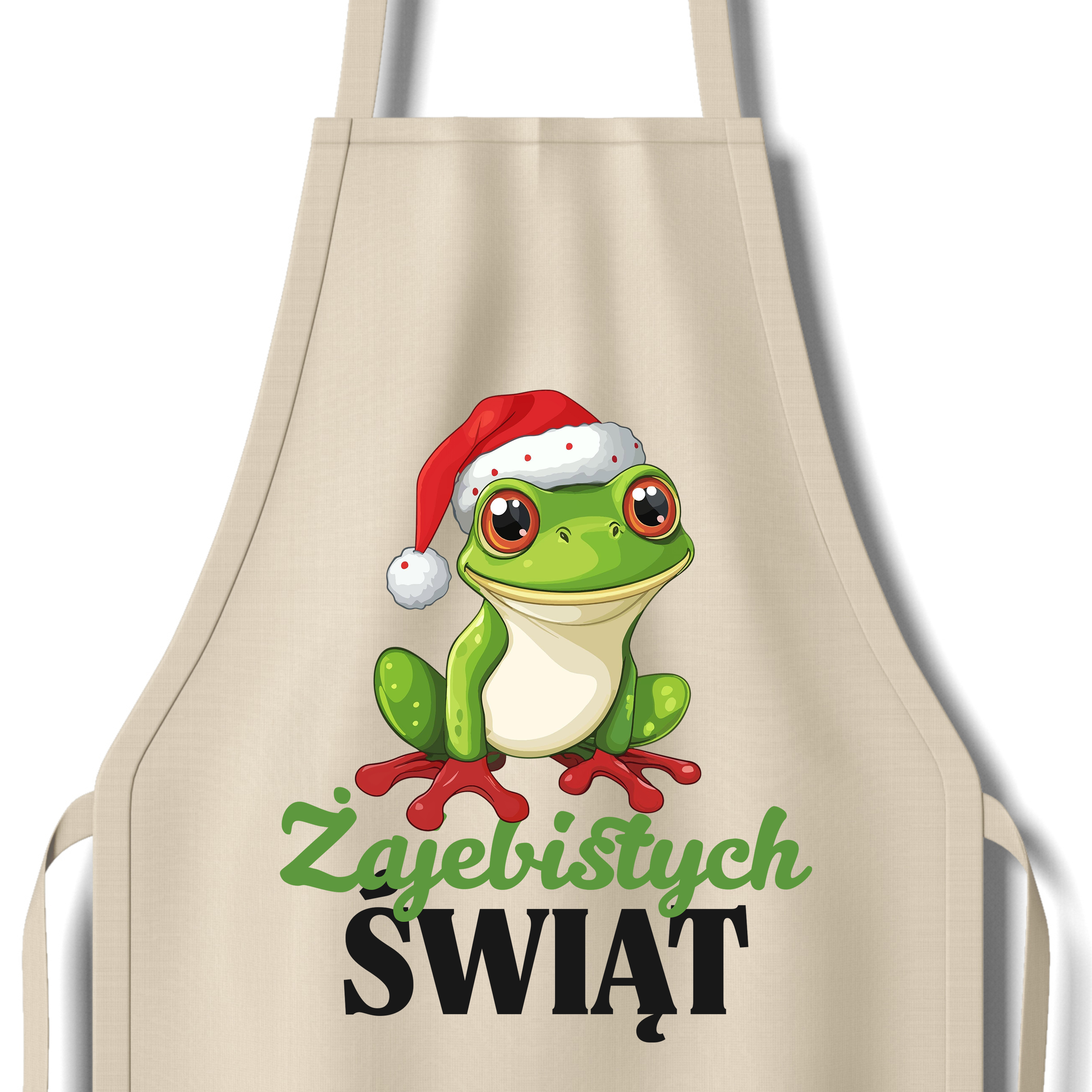 Żajebistych Świąt 2 fartuch kolor beżowy