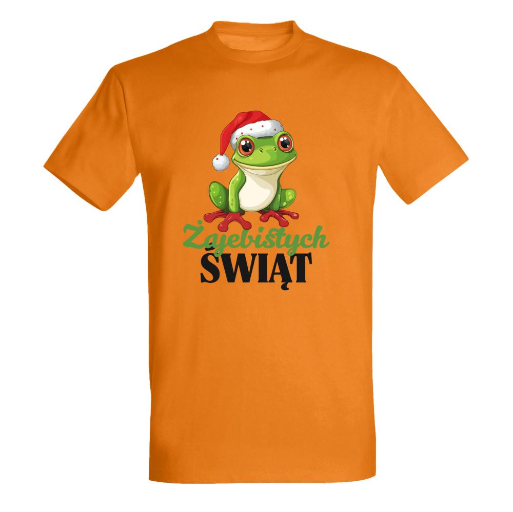Żajebistych Świąt 2 koszulka męska kolor pomarańczowa koszulka