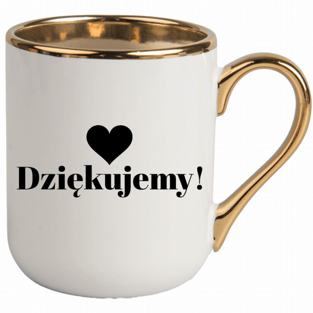 Zakończenie Roku Szkolnego Dziękujemy! kubek elegant biały kolor kremowy