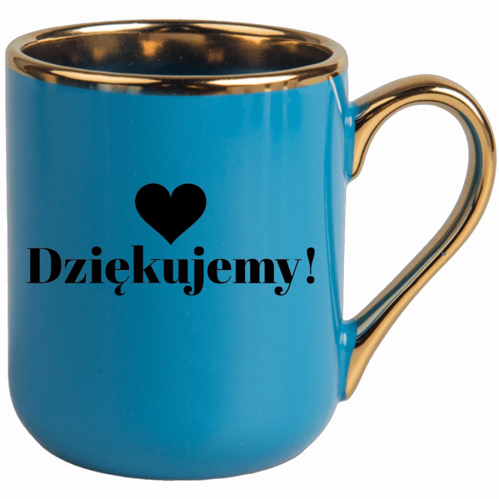 Zakończenie Roku Szkolnego Dziękujemy! kubek elegant niebieski kolor zielony 2