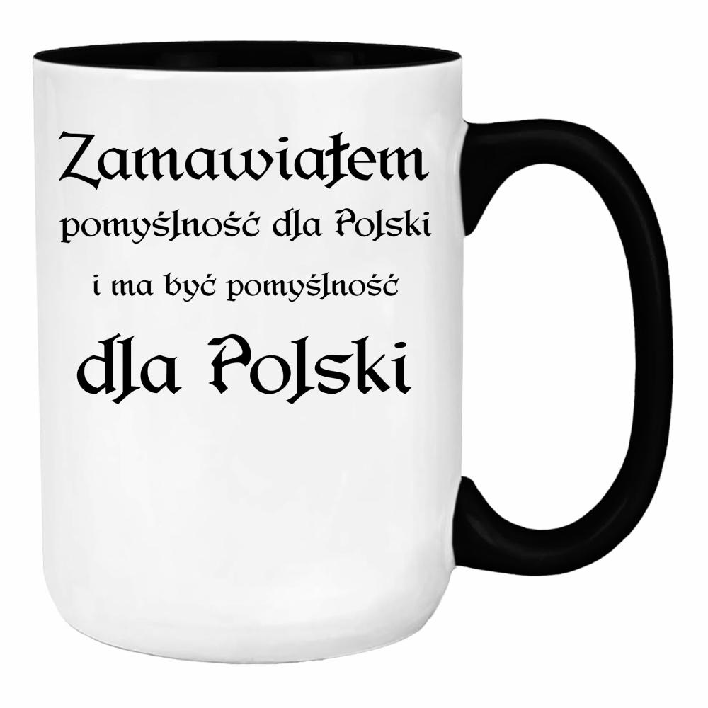Zamawiałem pomyślność dla Polski duży kubek ucho kolor kolor różowawo-szary