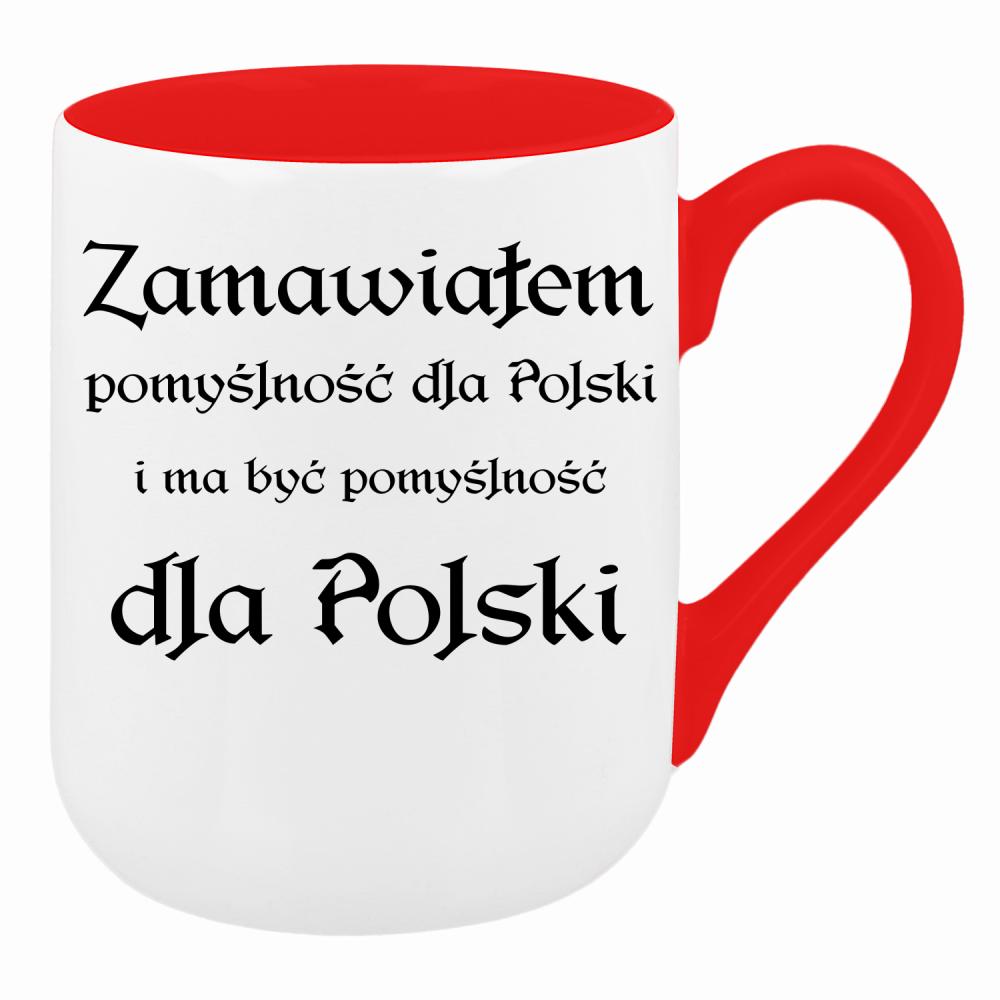 Zamawiałem pomyślność dla Polski kubek coffee kolor czerwony latte