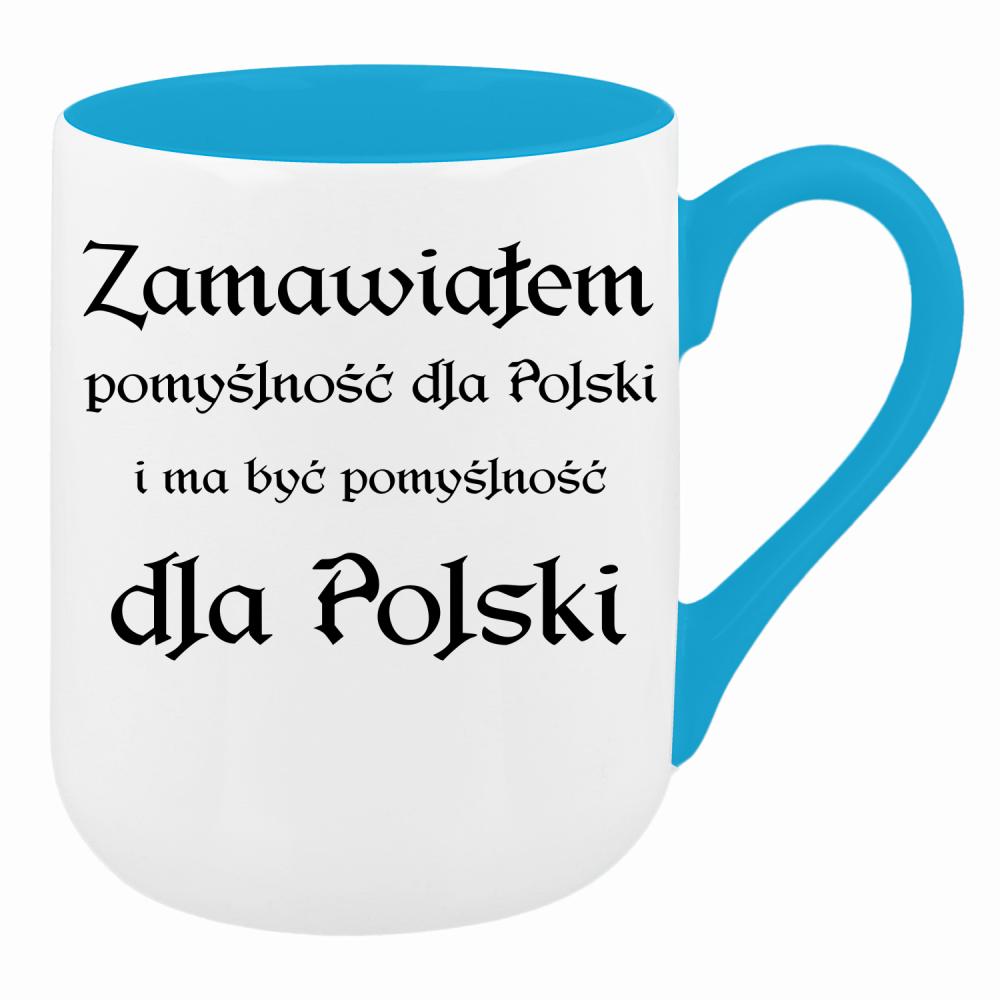 Zamawiałem pomyślność dla Polski kubek coffee kolor turkusowy