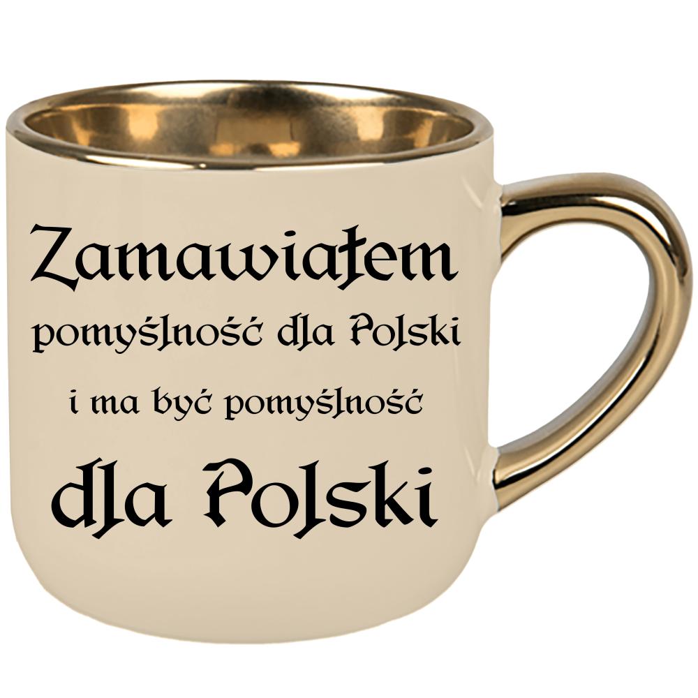 Zamawiałem pomyślność dla Polski kubek elegant duży kolor kremowy