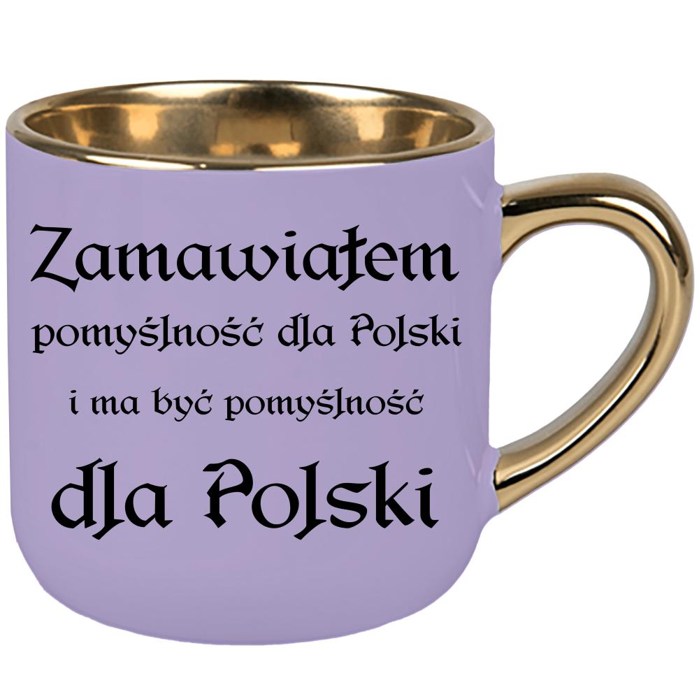 Zamawiałem pomyślność dla Polski kubek elegant duży kolor pastelowy fiolet