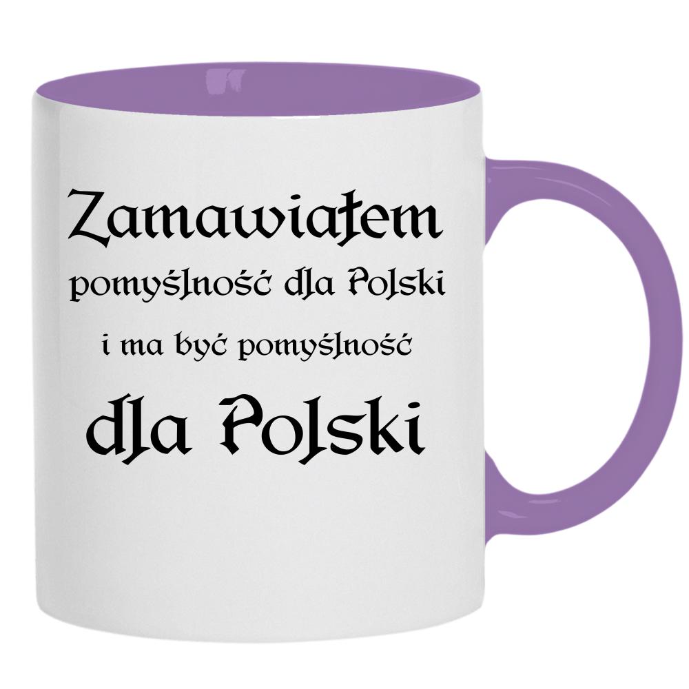 Zamawiałem pomyślność dla Polski kubek ucho kolor kolor jasnofioletowy