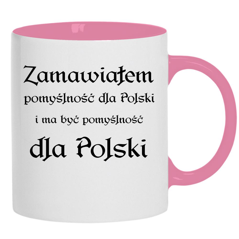 Zamawiałem pomyślność dla Polski kubek ucho kolor kolor różowy