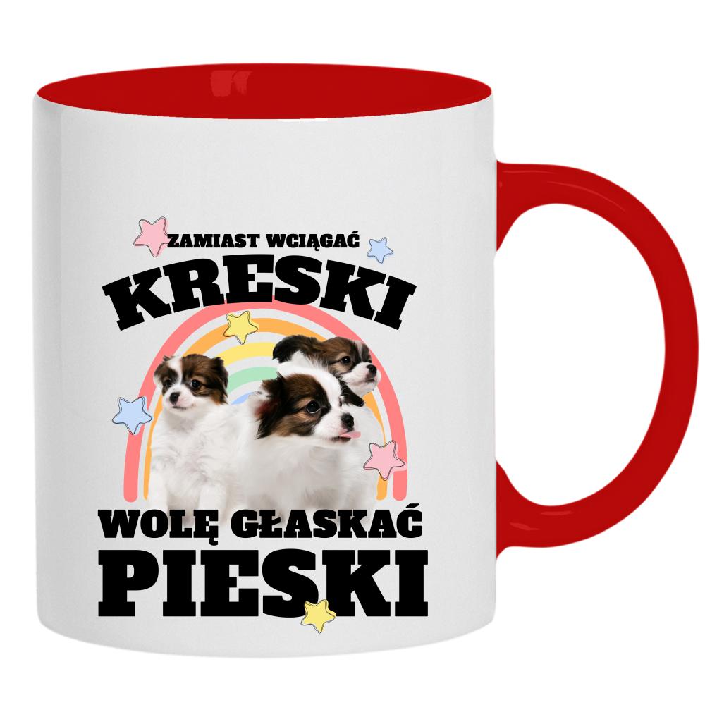 Zamiast wciągać Kreski kubek ucho kolor kolor vanilla milkshake