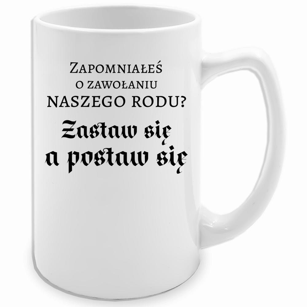 Zastaw się, a postaw się kubek biały 413 ml kolor pink