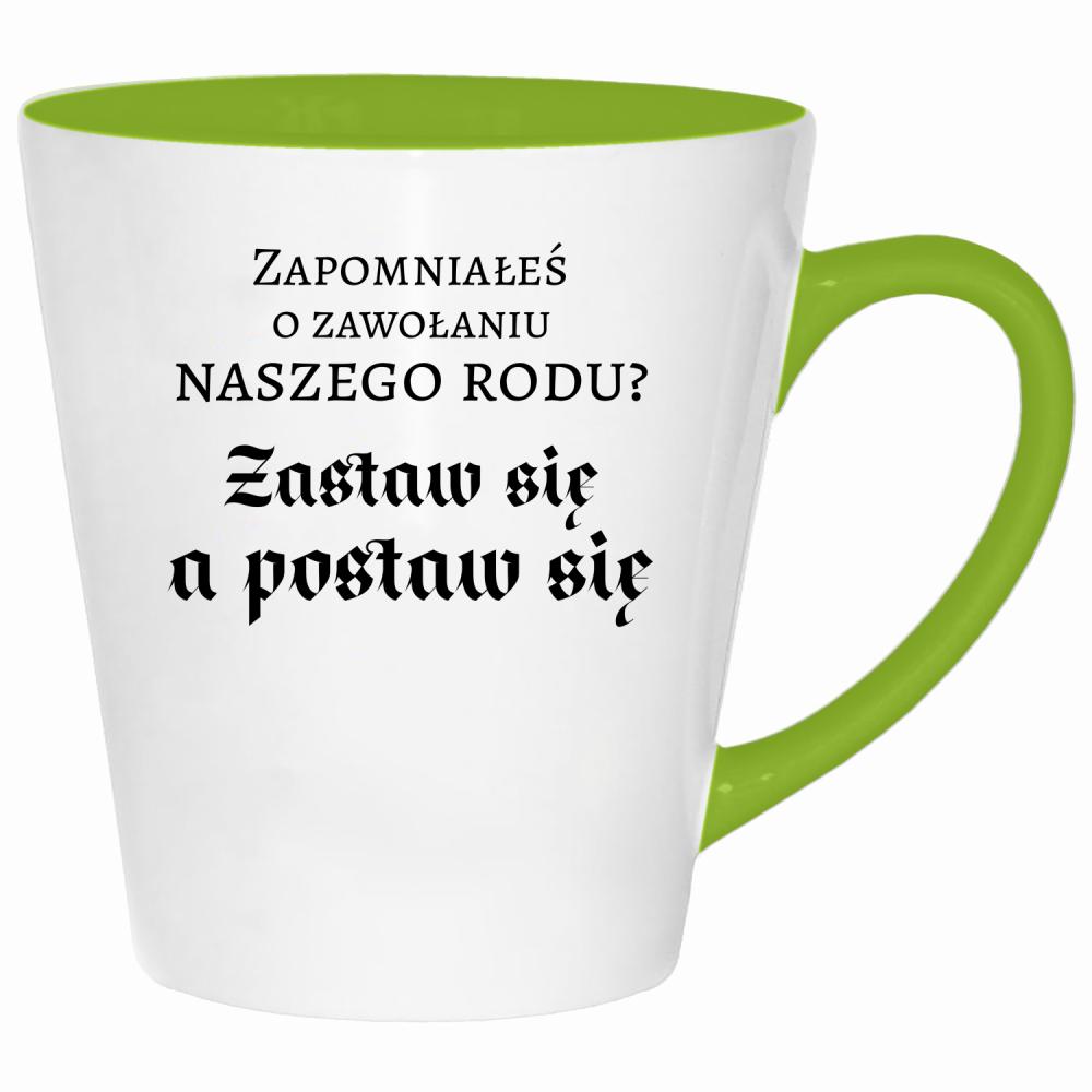 Zastaw się, a postaw się kubek latte kolor limonka