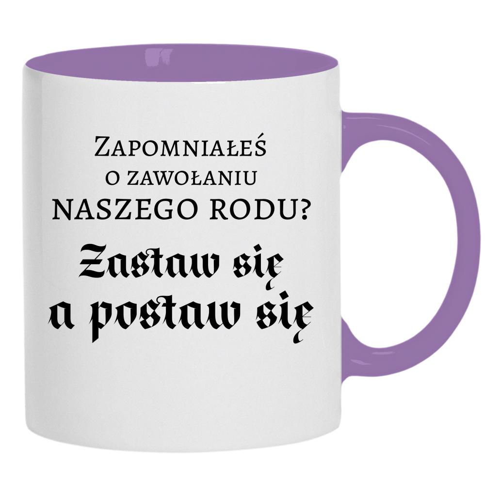 Zastaw się, a postaw się kubek ucho kolor kolor jasnofioletowy