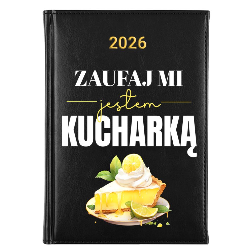Zaufaj mi, jestem kucharką kalendarz książkowy a5 2027 kolor fioletowy