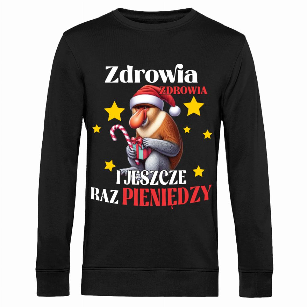 Zdrowia, Zdrowia i jeszcze raz pieniędzy bluza męska bez kaptura kolor koszulka piaskowy