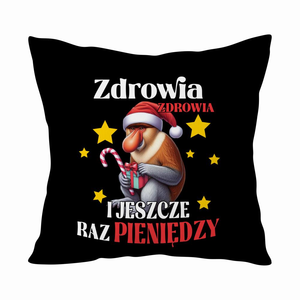 Zdrowia, Zdrowia i jeszcze raz pieniędzy poduszka kolor niebieski