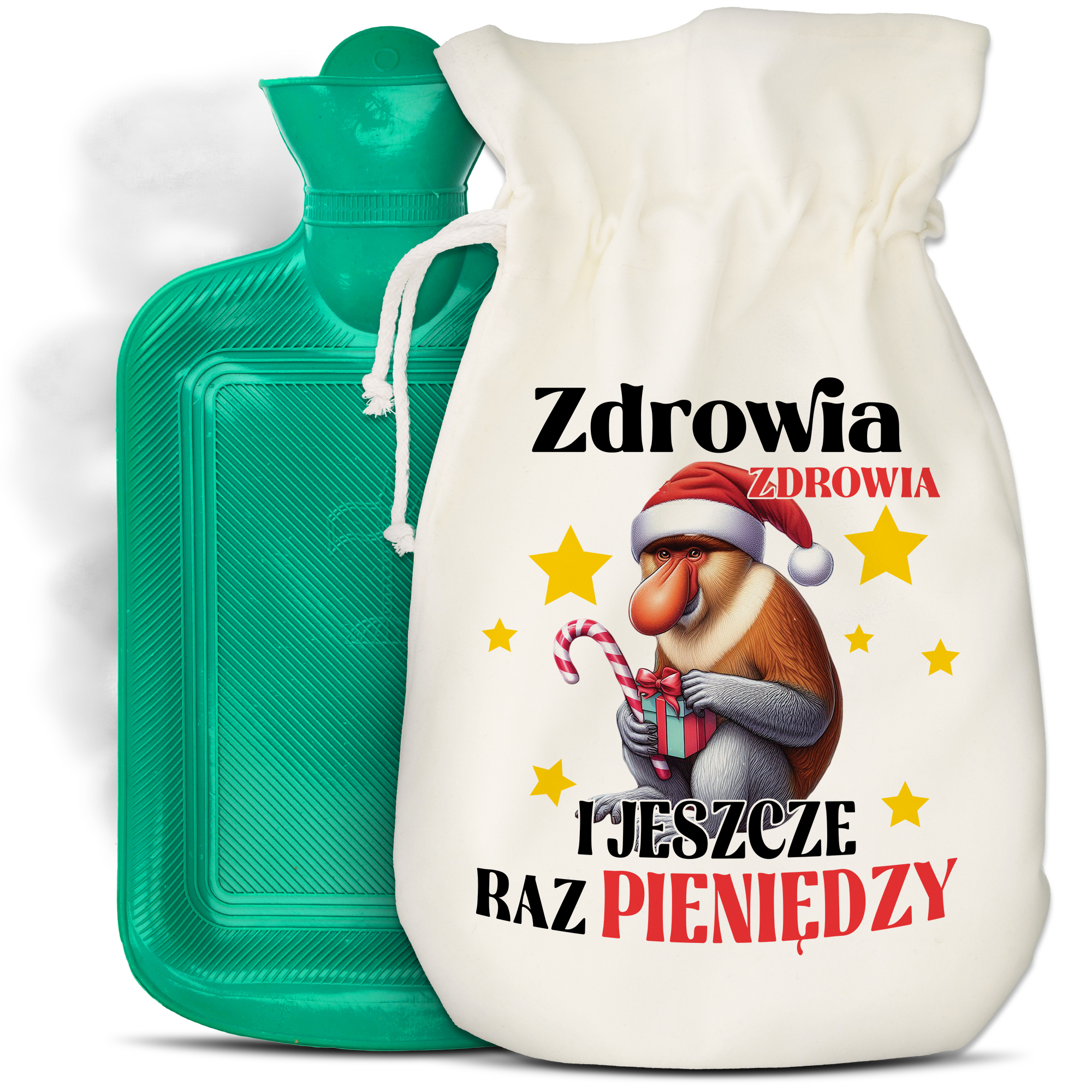 Zdrowia, Zdrowia i jeszcze raz pieniędzy termofor zielony kolor jasno zielony