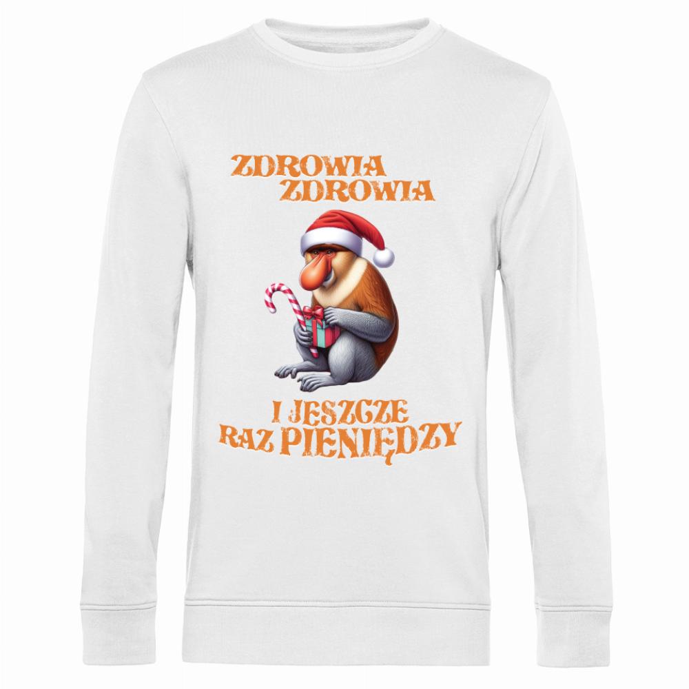 Zdrowia Zdrowia bluza męska bez kaptura kolor biały