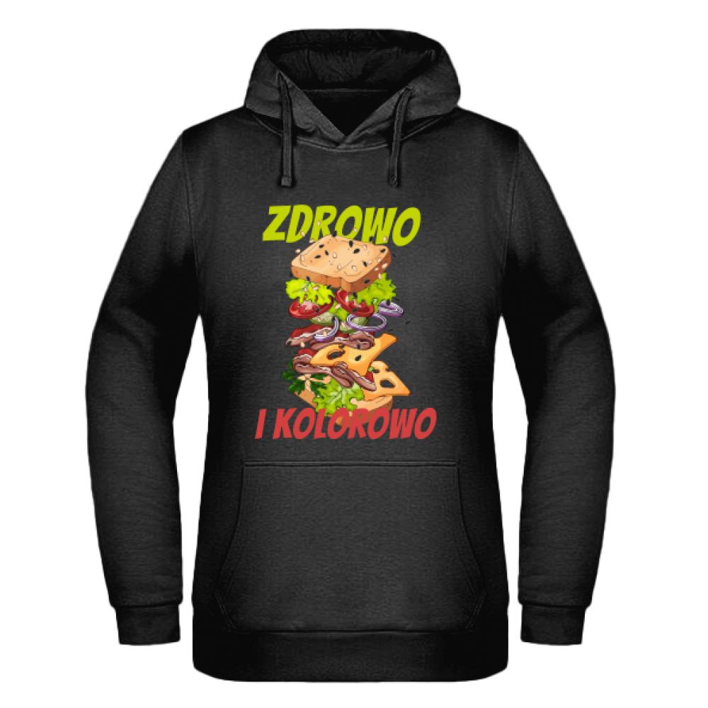 Zdrowo i Kolorowo bluza damska z kapturem