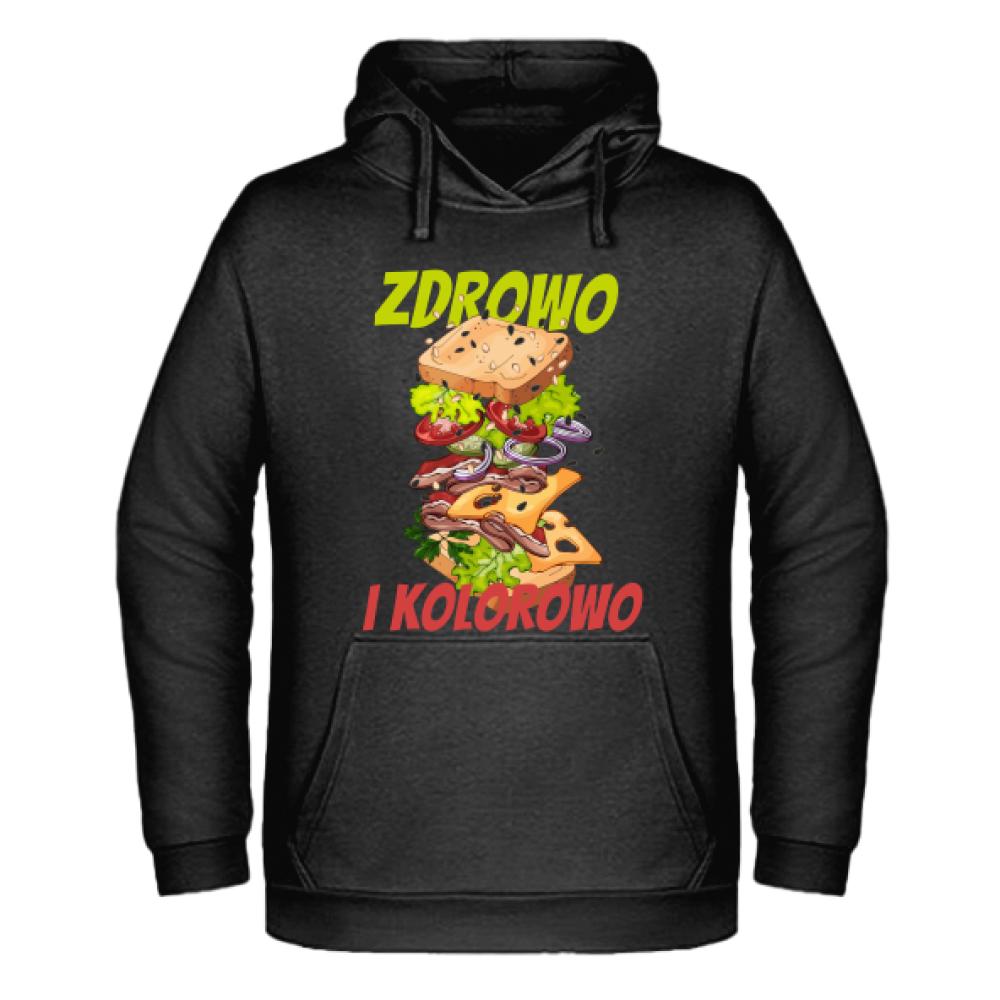 Zdrowo i Kolorowo bluza męska z kapturem