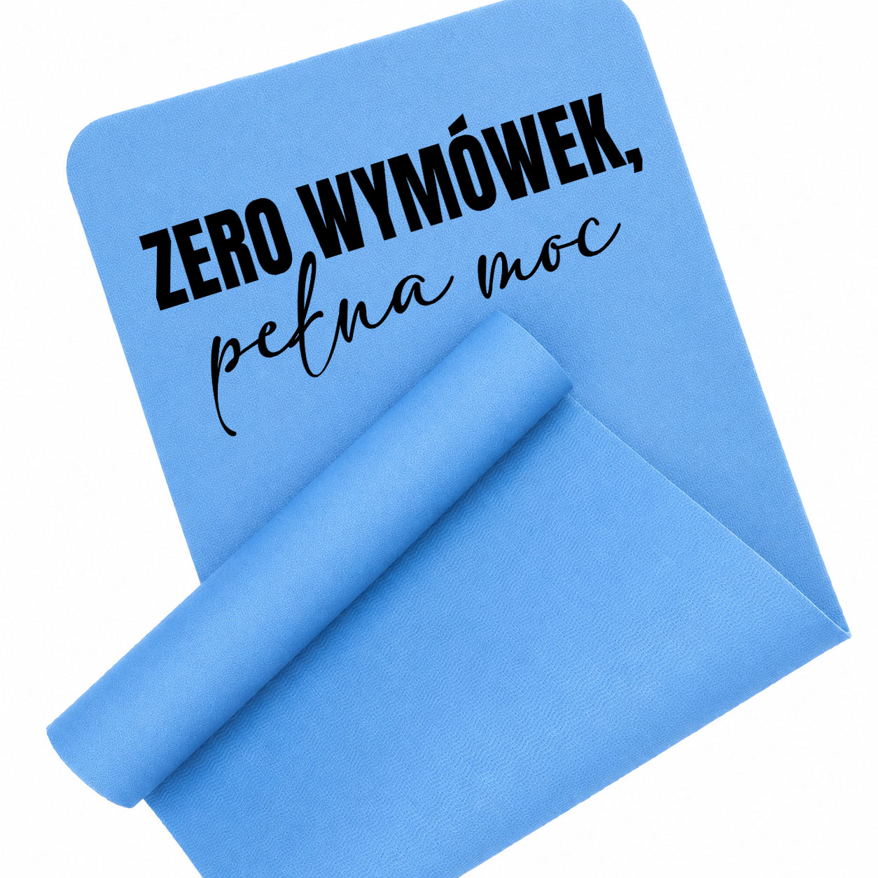 Zero wymówek – pełna moc mata piankowa do ćwiczeń kolor błękitny mata