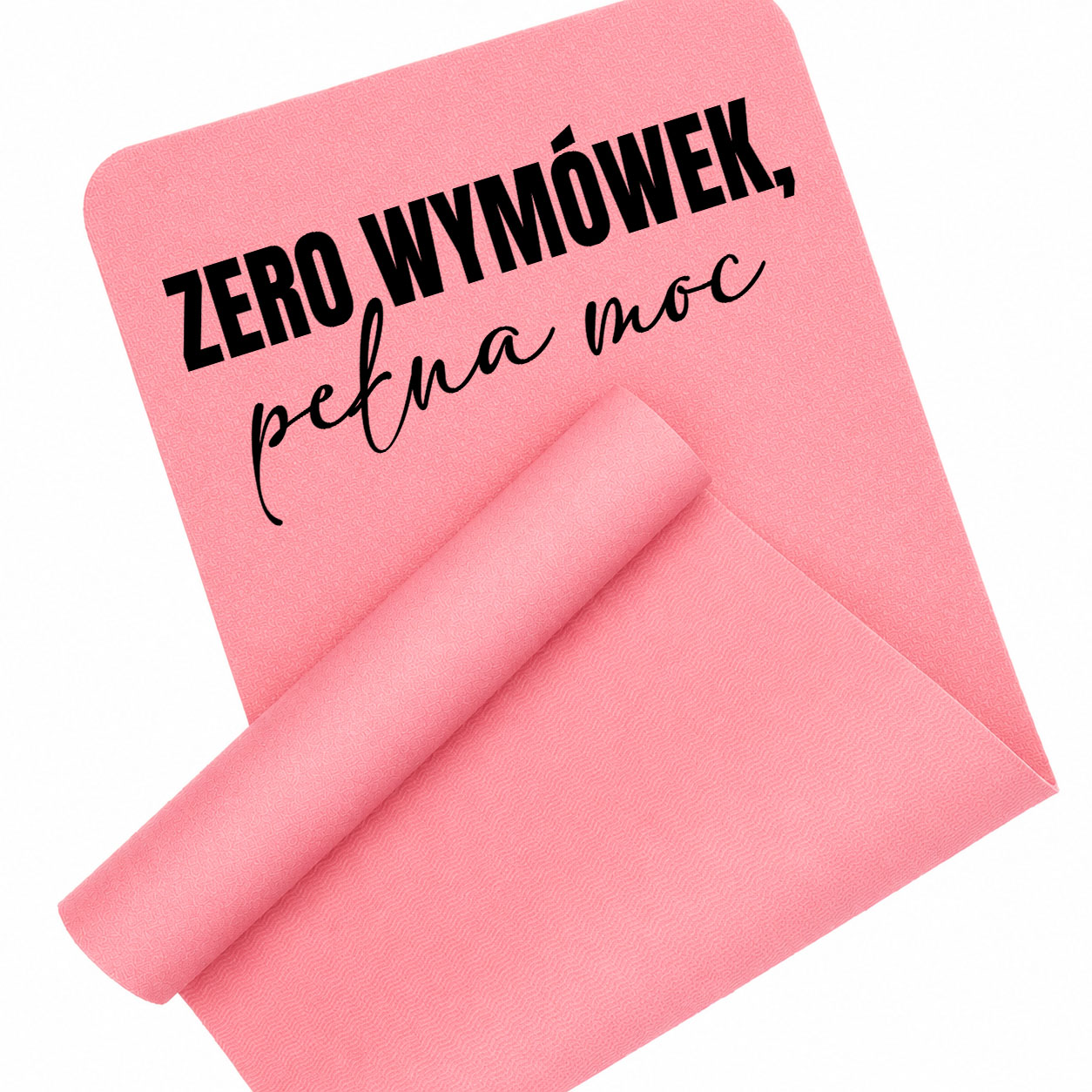 Zero wymówek – pełna moc mata piankowa do ćwiczeń kolor różowy mata