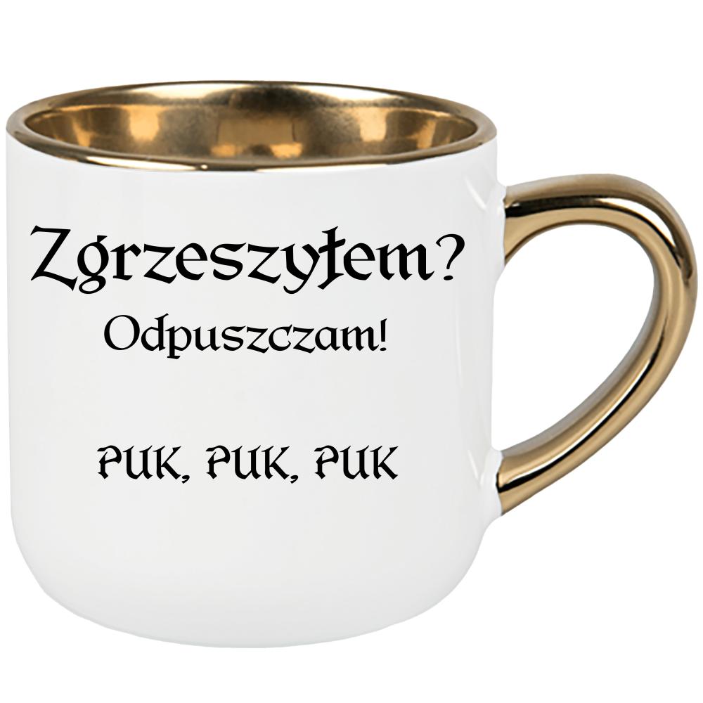 Zgrzeszyłem? Odpuszczam! PUK, PUK, PUK kubek elegant duży kolor red