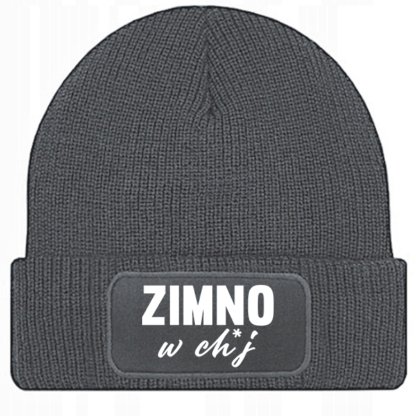 Zimno w ch*j czapka zimowa kolor czapka zimowa szara