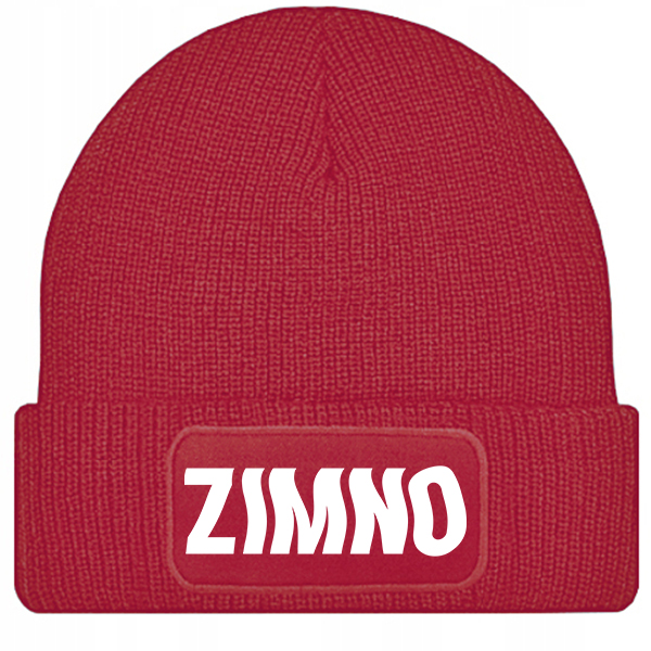 Zimno czapka zimowa kolor czerwony