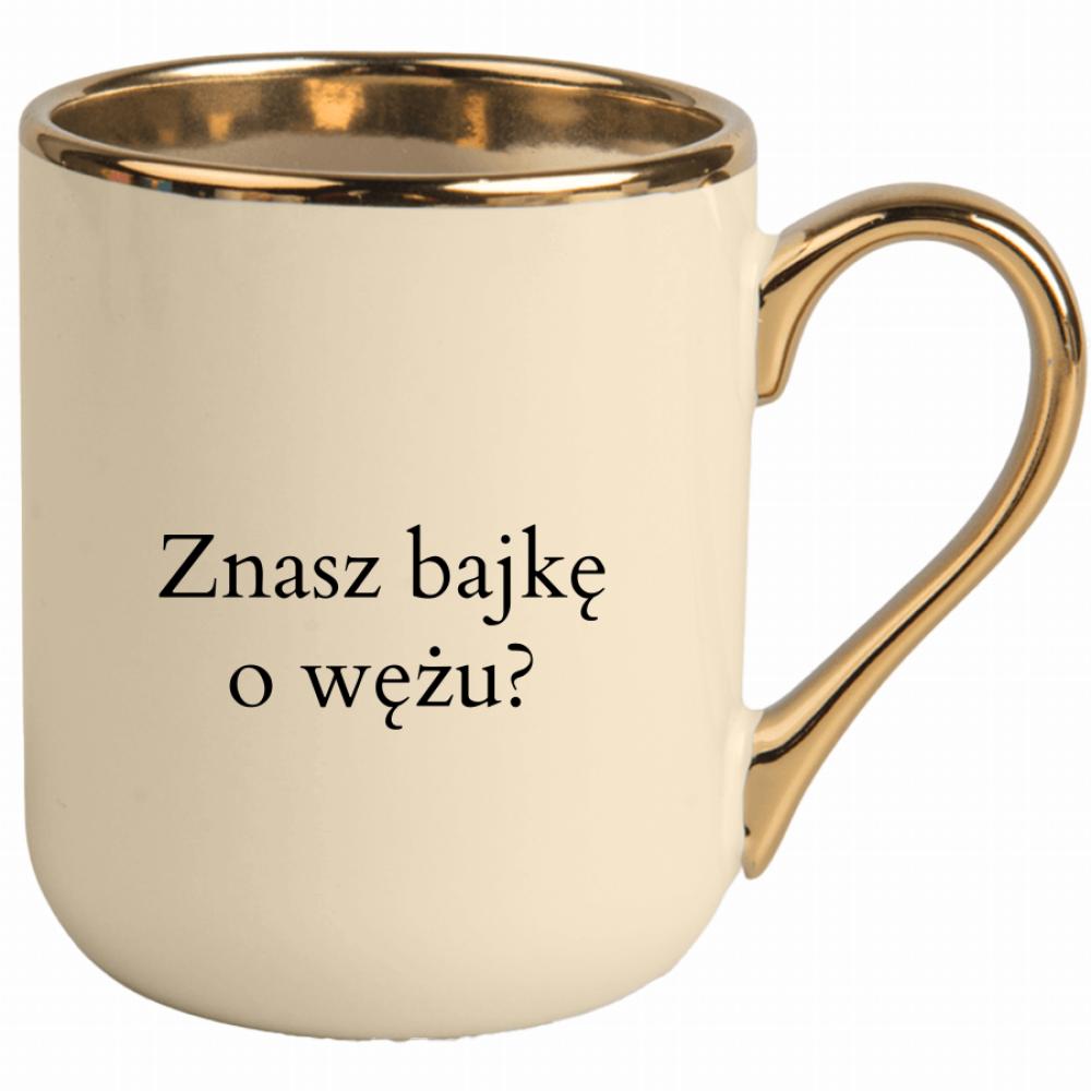 Znasz bajkę o wężu?… sssssspie#dalaj kubek elegant kremowy