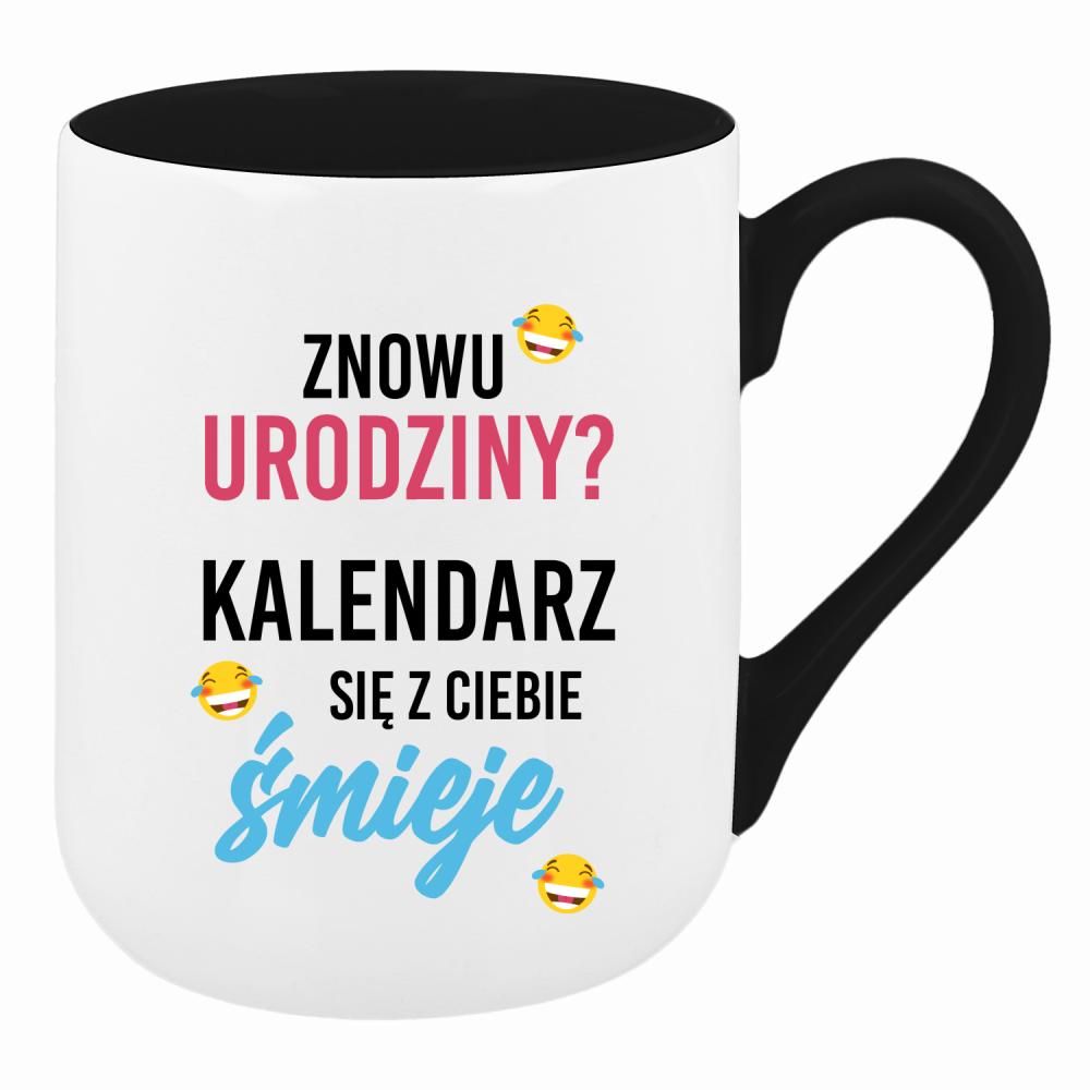 Znowu urodziny? Kalendarz się z Ciebie śmieje kubek coffee kolor pink