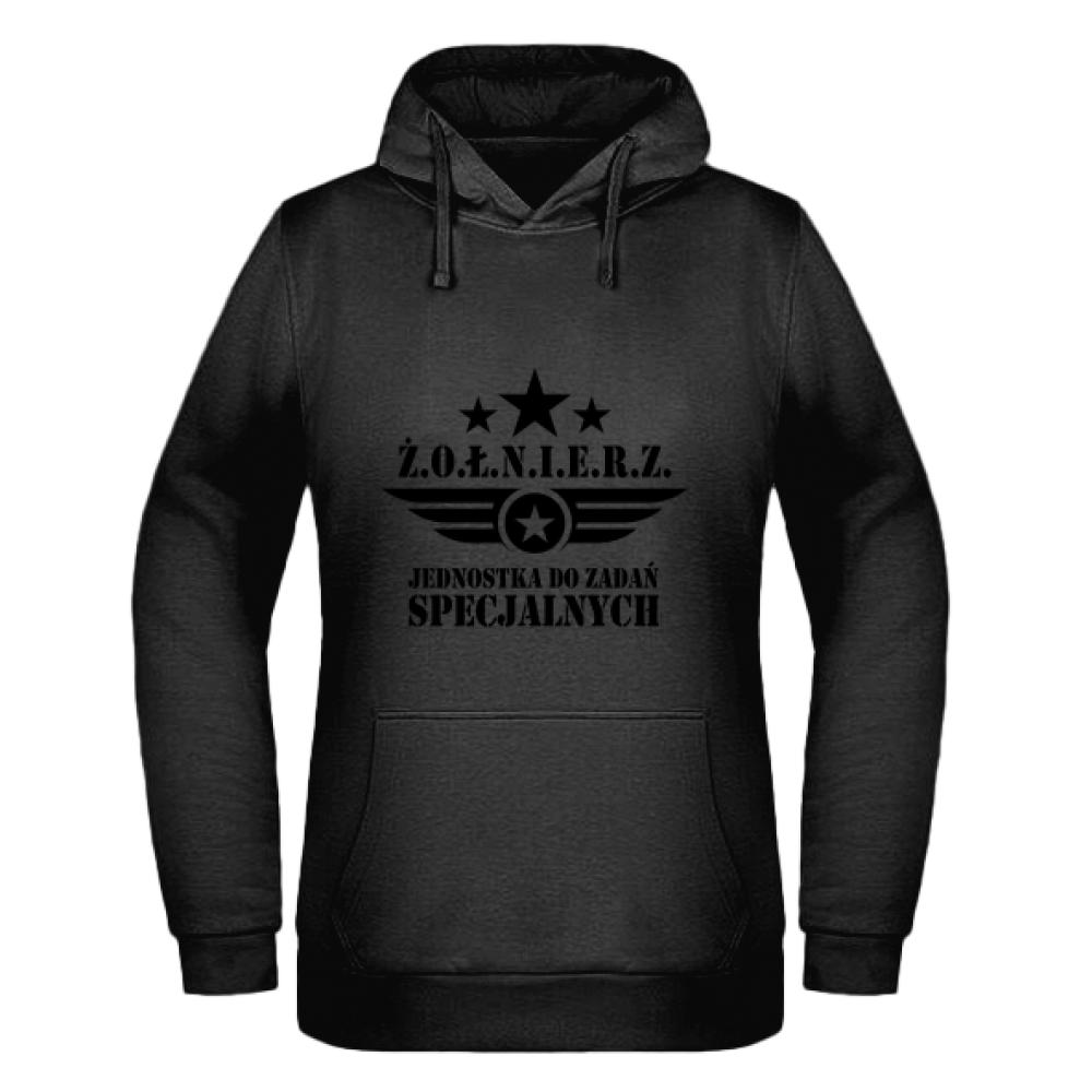 Żołnierz Jednostka Specjalna bluza damska z kapturem kolor czarnyy