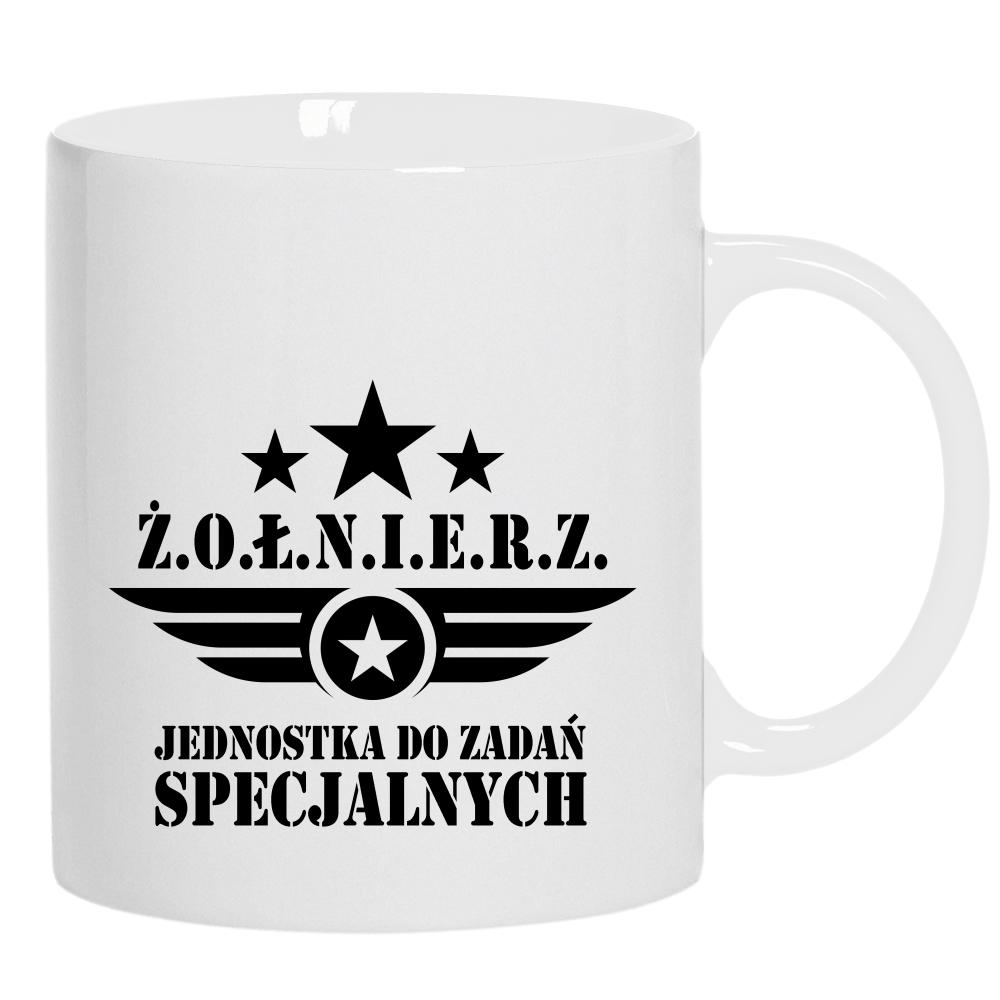 Żołnierz Jednostka Specjalna kubek ucho kolor kolor biały