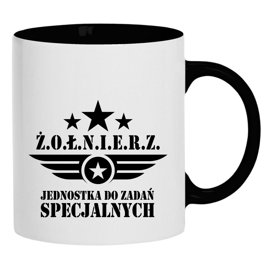 Żołnierz Jednostka Specjalna kubek ucho kolor kolor czarnyy