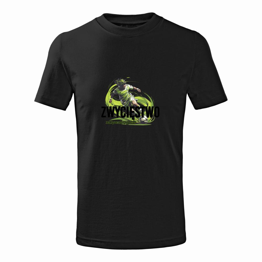 Zwycięstwo zaczyna się w głowie koszulka junior kolor czerwony latte