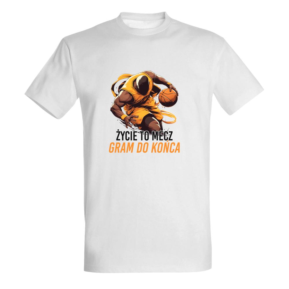 Życie to mecz, gram do końca koszulka męska