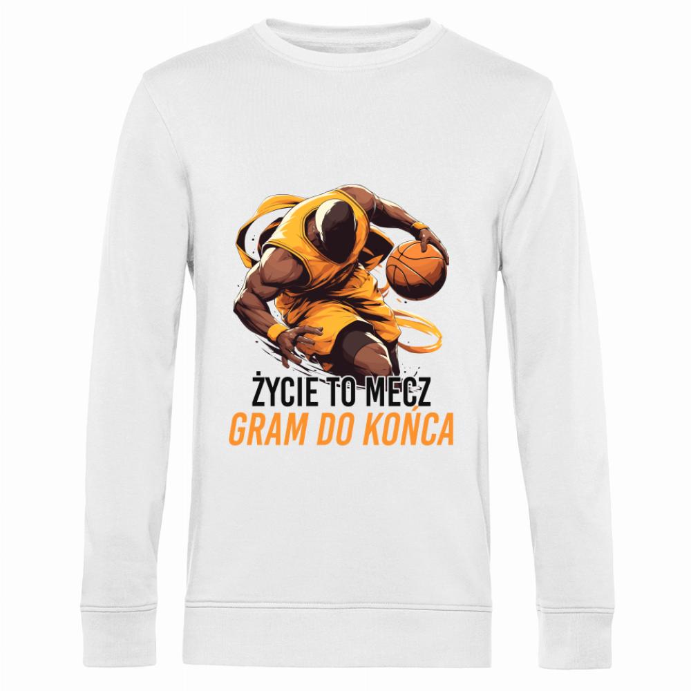 Życie to mecz, gram do końca bluza męska bez kaptura