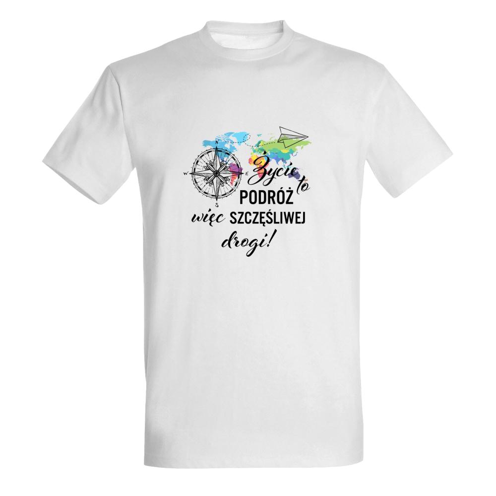 Życie to podróż koszulka męska